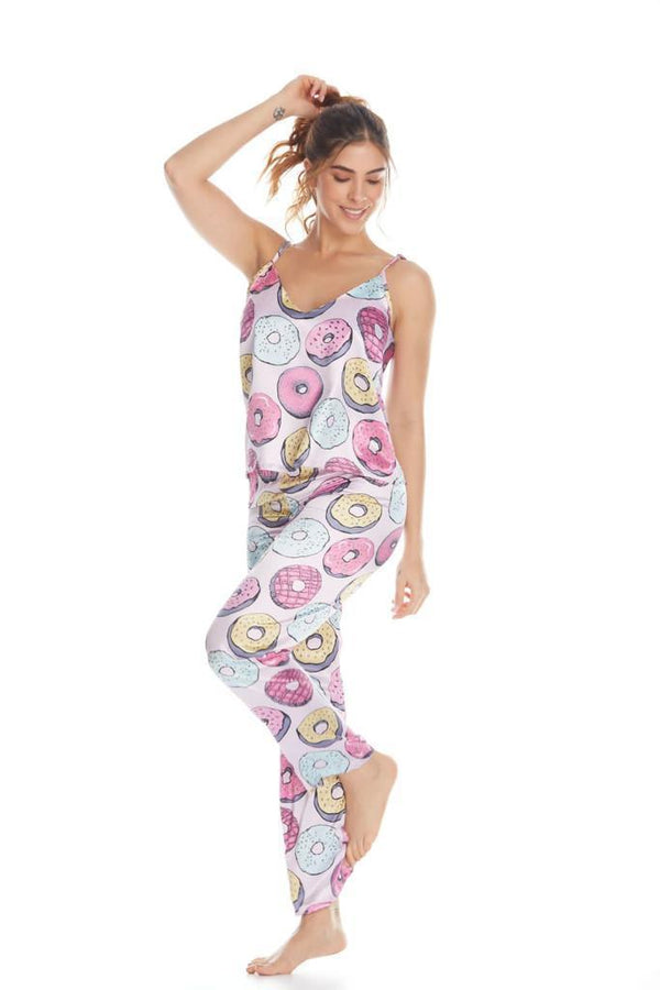 Conjunto Pantalón Blusa Satín donas