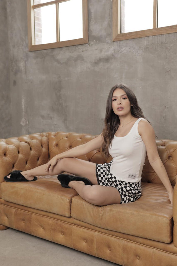 conjunto short bóxer cuadros